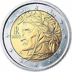 2 Euro from year 2002 - Italy Euros - The Coin Database