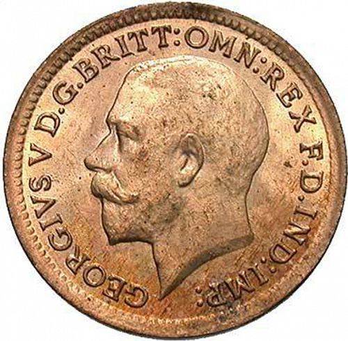 Third Farthing Obverse Image minted in UNITED KINGDOM in 1913 (1910-36  -  George V)  - The Coin Database