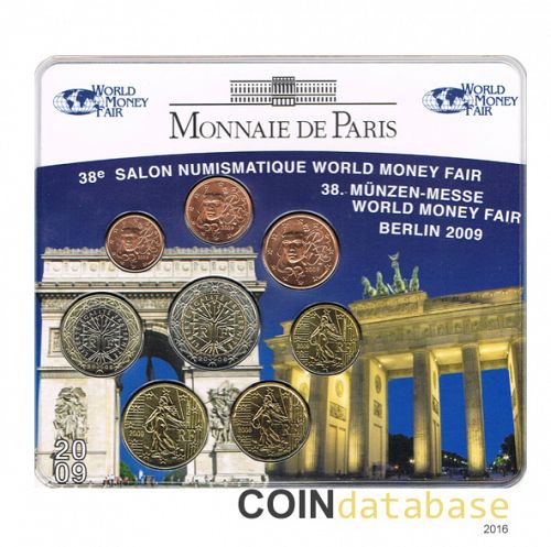 Set Obverse Image minted in FRANCE in 2009 (World Money Fair Mint Sets BU)  - The Coin Database