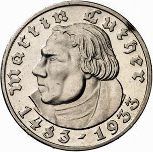 2 Reichsmark Reverse Image minted in GERMANY in 1933J (1933-45 - Thrid Reich)  - The Coin Database