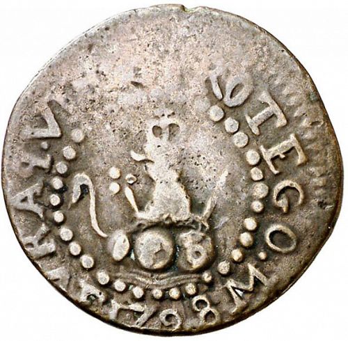 1 Cuarto Reverse Image minted in SPAIN in 1798 (1788-08  -  CARLOS IV - Local Coinage)  - The Coin Database