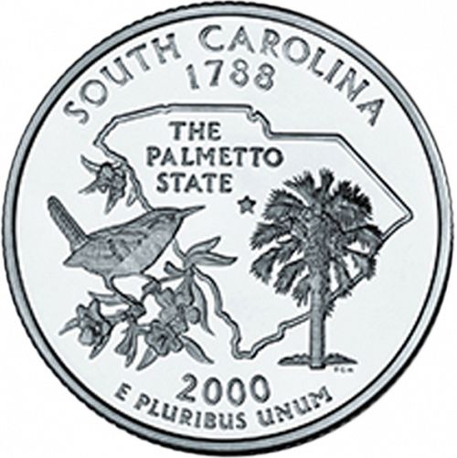 25 cent Reverse Image minted in UNITED STATES in 2000P (South Carolina)  - The Coin Database