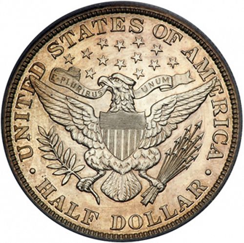 50 cent Reverse Image minted in UNITED STATES in 1910 (Barber)  - The Coin Database